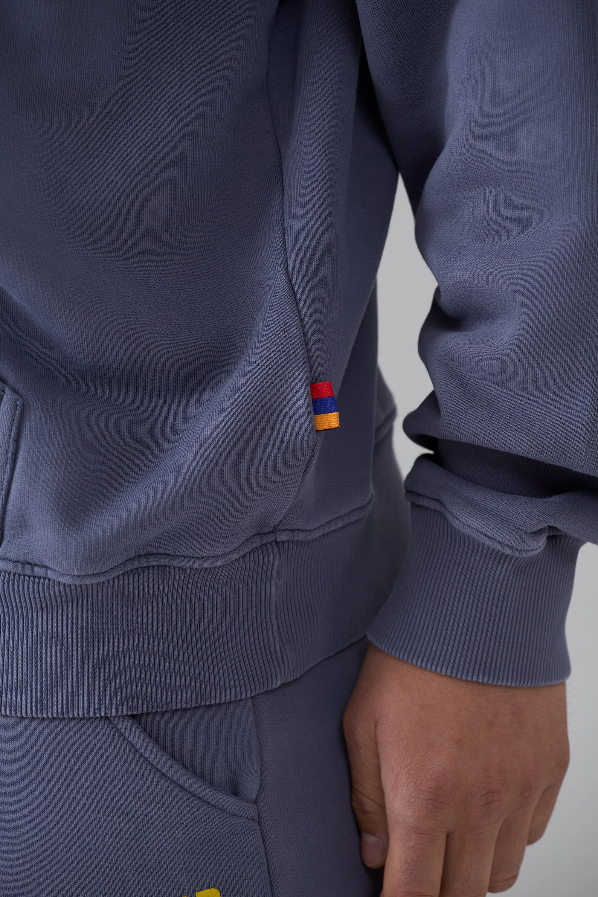 LES GENS WASHED NAVY ZIPPER HOODIE - Image 7