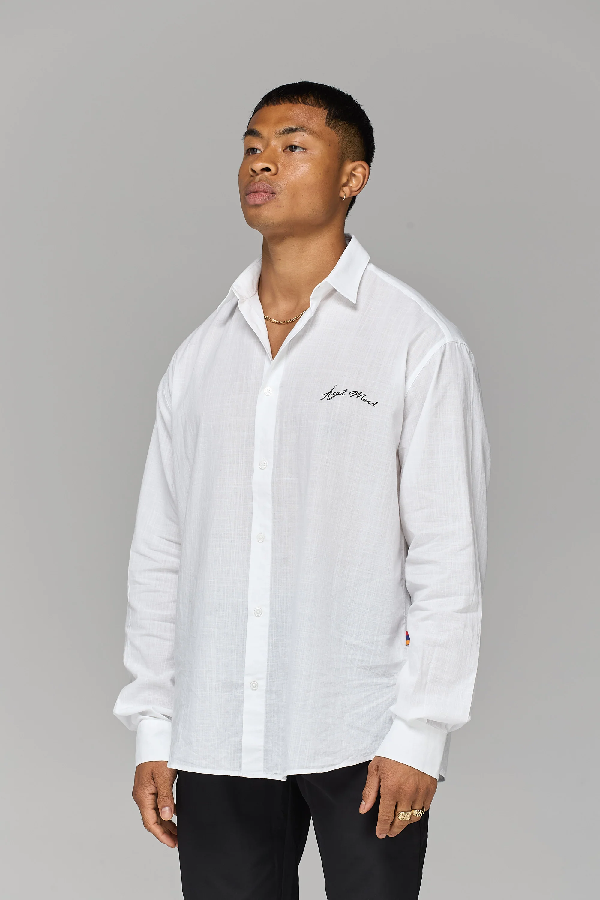 WHITE RELAXED SHIRT - Image 3