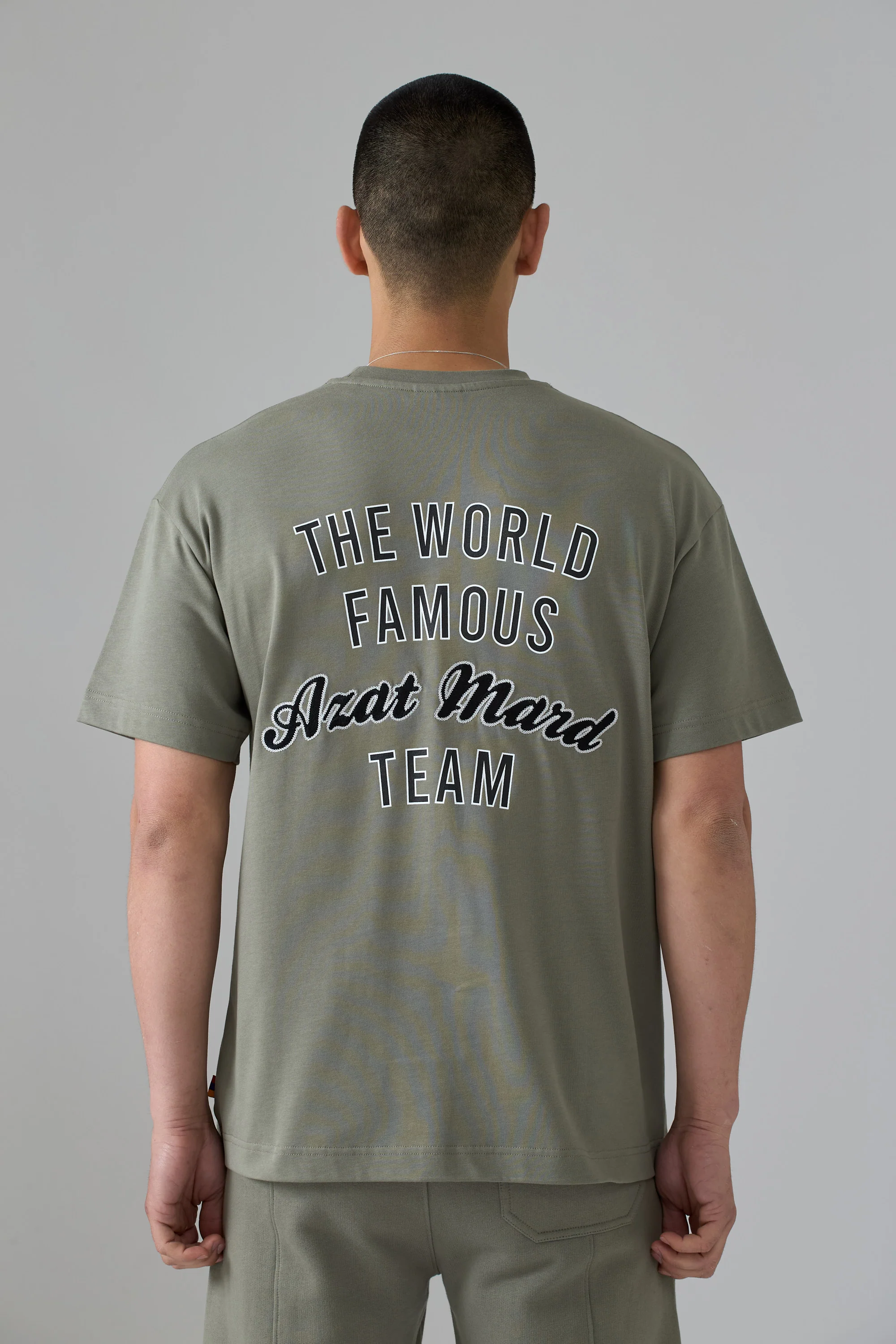 WORLD FAMOUS AZAT MARD TAUPE T-SHIRT - Image 5